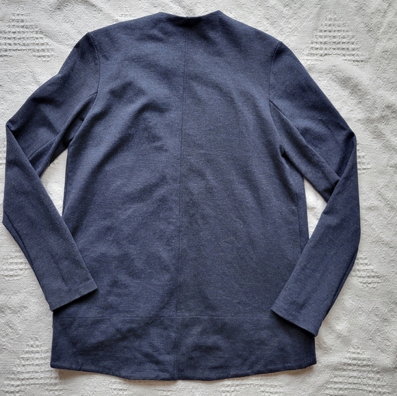 Shop Figs, Casual Everyday Long Sleeve Cozy Cardigan with Pockets- Navy Blue - Picture 2 of 9